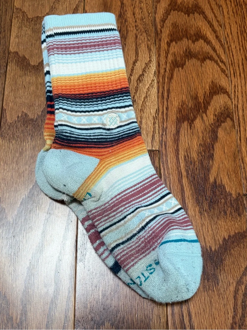 Stance Men’s Crew Socks - Charcoal Gray, Olive & Multicolor Stripe - Bundle of 3